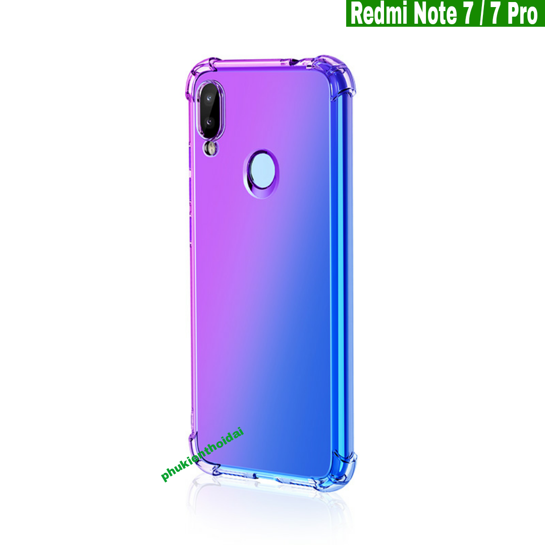 Ốp lưng Xiaomi Redmi Note 7 / Note 7 Pro dẻo TPU đa sắc lồi 4 góc cao cấp