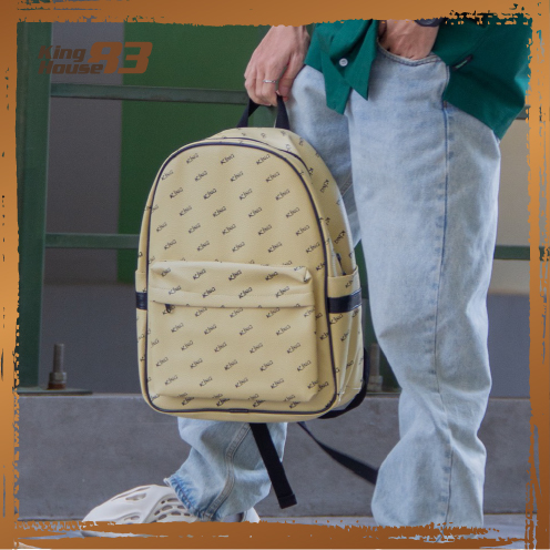 Balo Da Backpack Unisex Chống Nước Balo Backpack King 2-Màu Kem