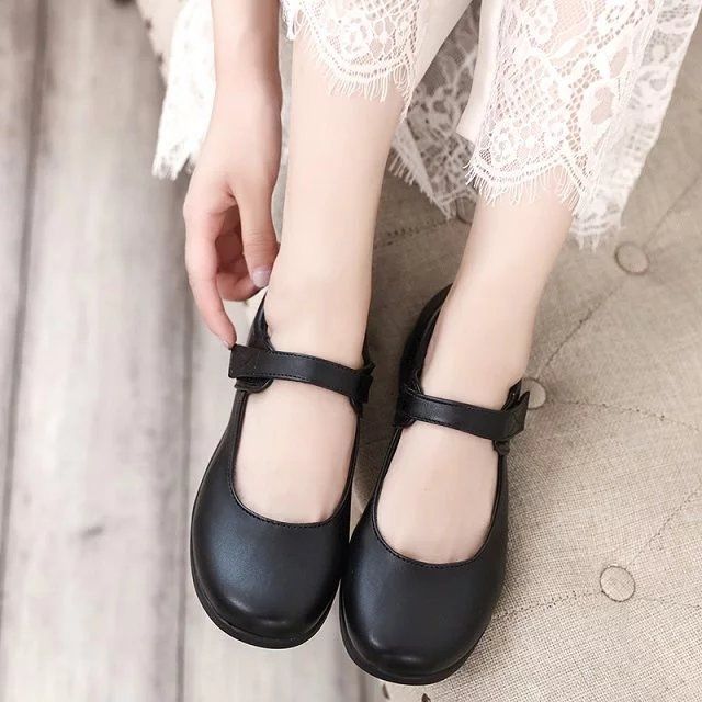Giày búp bê da mềm quai ngang.