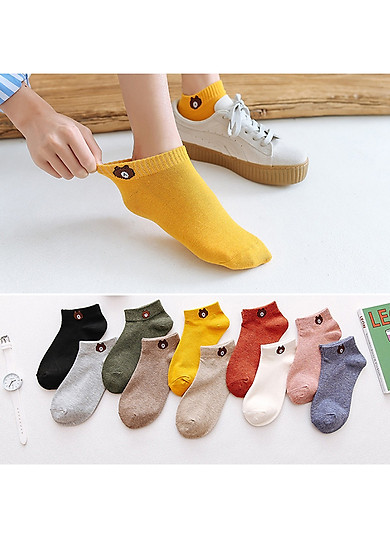 [HCM]Combo 5 đôi tất gấu xinh xắn