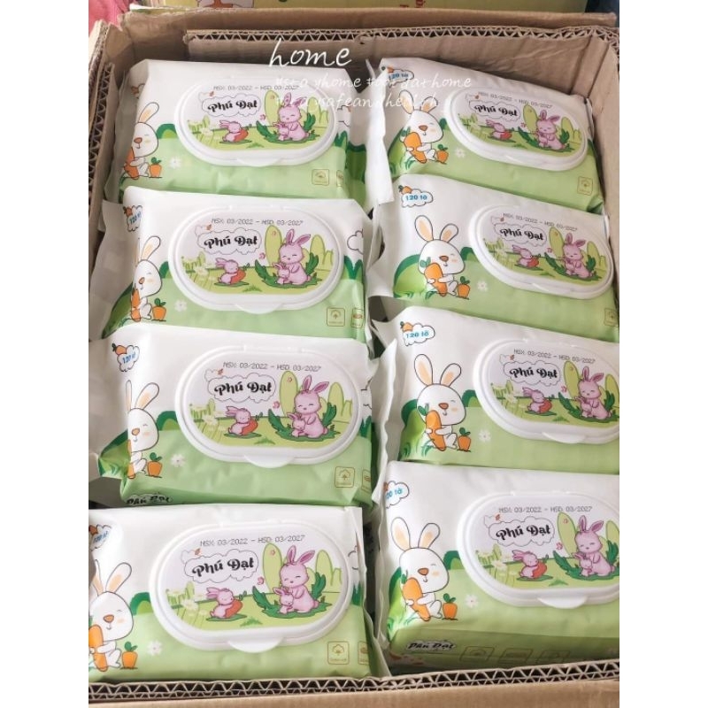 Khăn ướt mèo máy doremon Phú Đạt 120 tờ