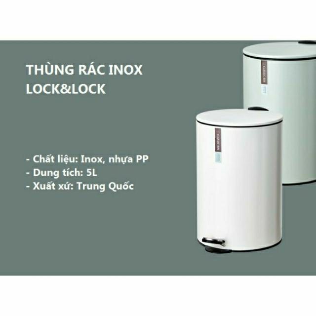 Thùng Rác Đạp Chân Lock&Lock dung tích 3 lít BYP101
