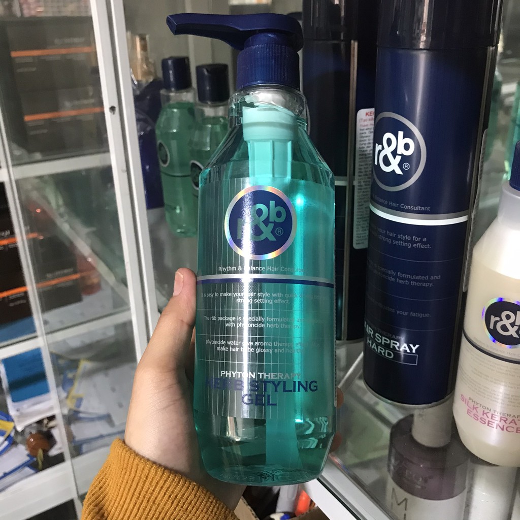 Gel vuốt tạo kiểu tóc thảo dược nha đam r&b 450ml