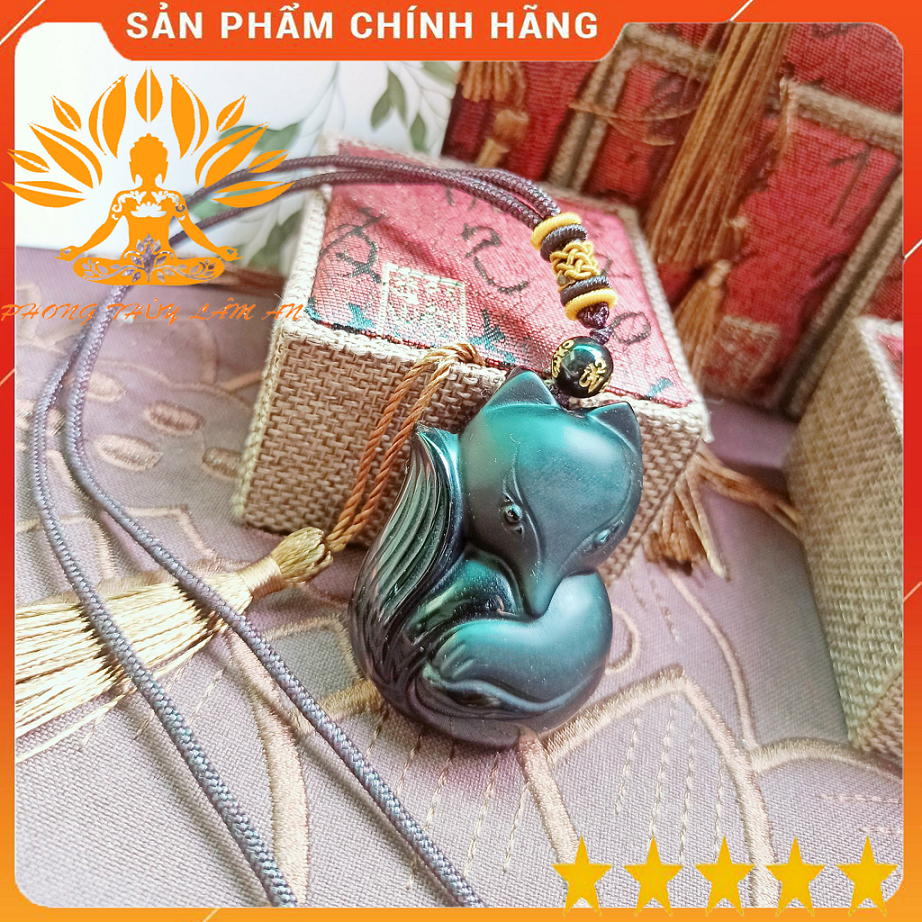 [HCMC] Hu ly T stone necklace Mr. black feng shui catch Chinese lucky fortune to opened up Binh An note