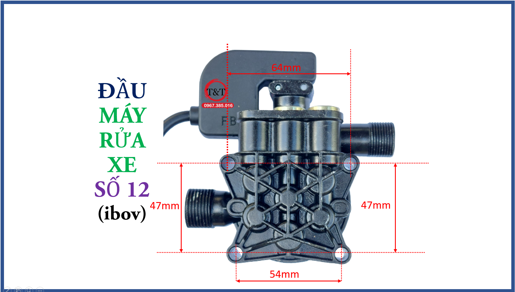 Đầu máy rửa xe mini, đầu máy rửa xe gia đình , đầu số 12 pittong 10 ly.