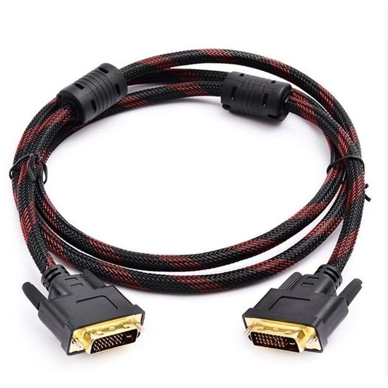 Dây cáp bọc lưới 2 đầu DVI (24+1) dài 1,5m chất lượng cao