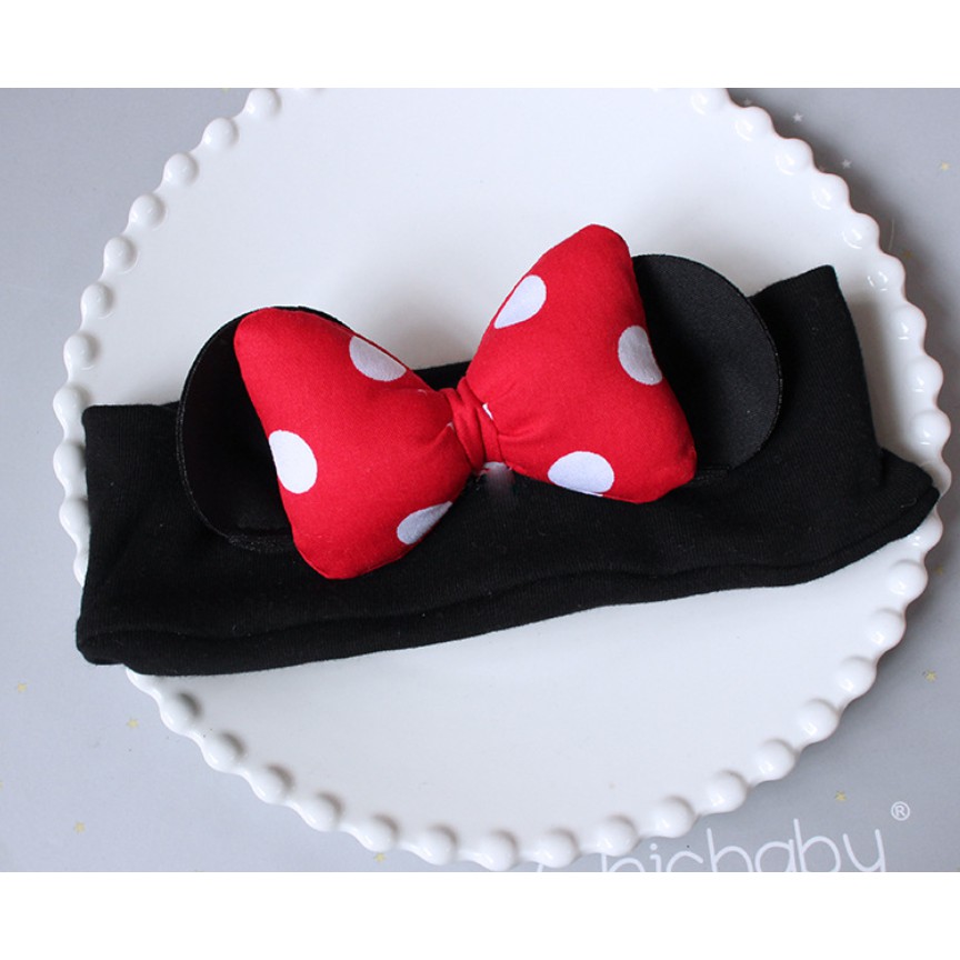 Băng đô bản to nơ mickey dễ thương cho bé
