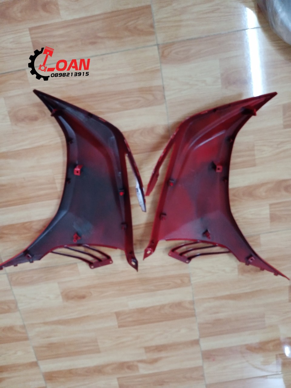 Cặp cánh yếm Exciter 135 màu đỏ Zin(2011-2012)