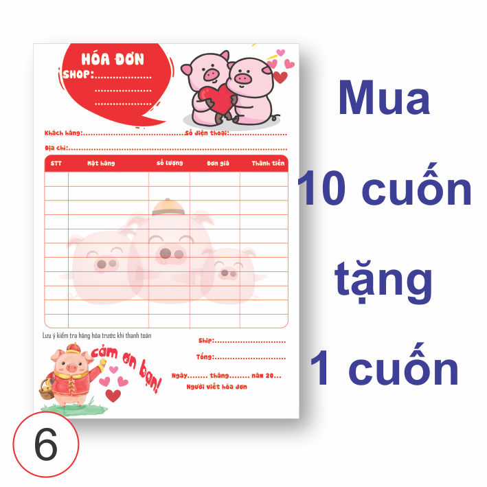 Hóa đơn bán hàng - hóa đơn in sẵn M6