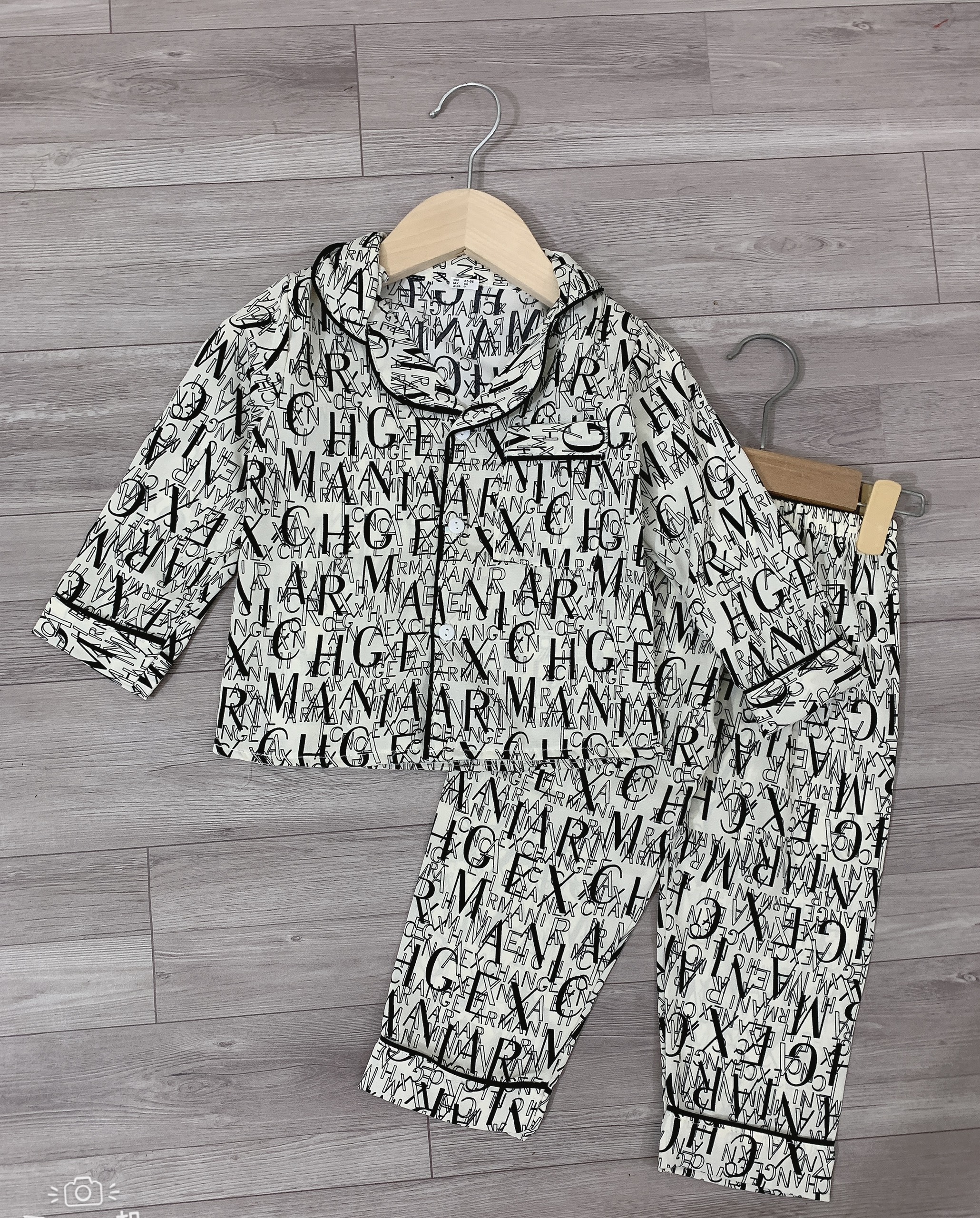 Bộ pyjama lụa dài tay bé trai,bé gái 10-36kg