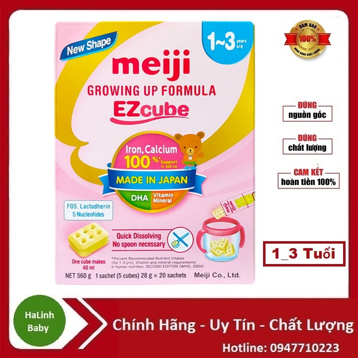 Sữa thanh meiji 9 ezcube 20 thanh 556g