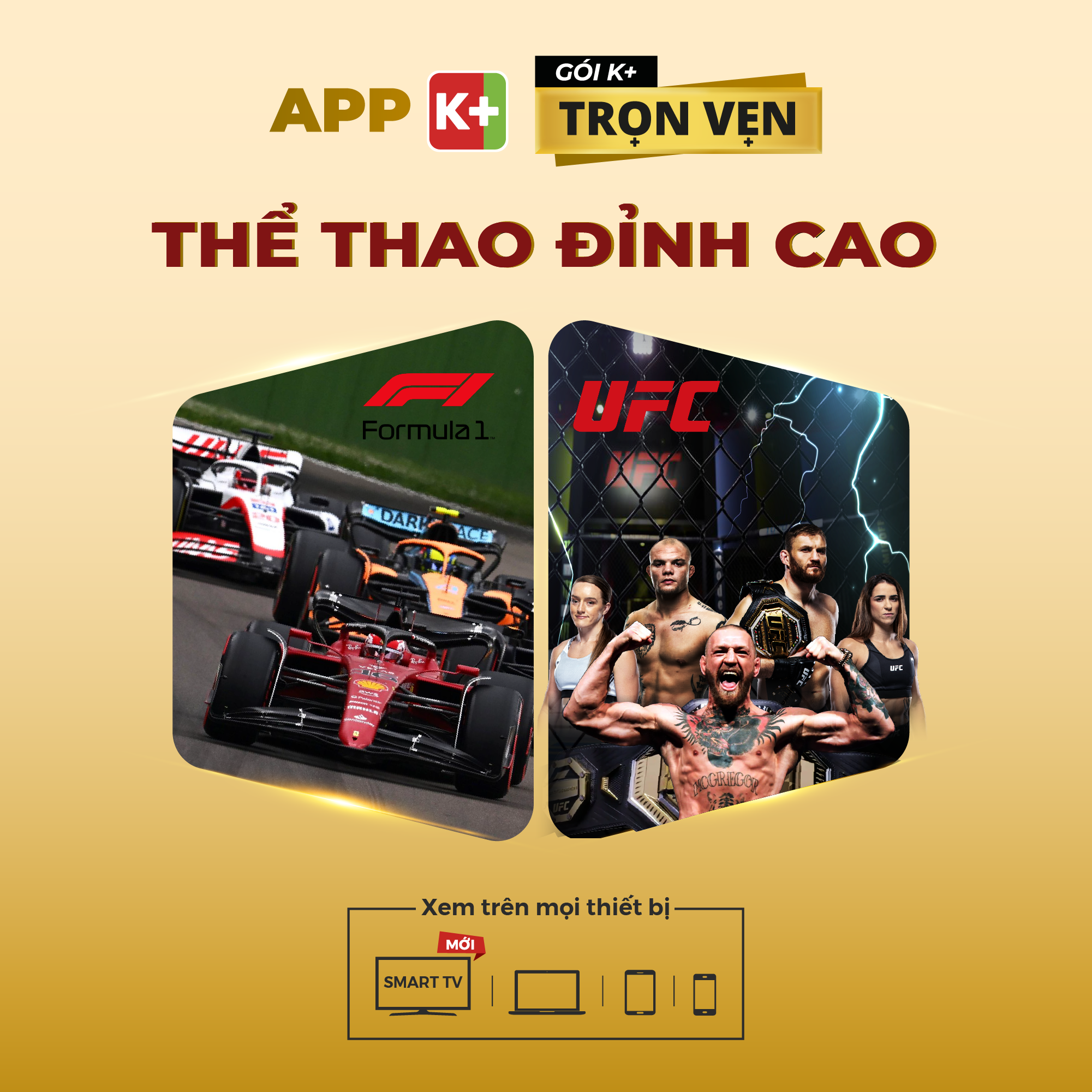 APP K+ Gói Trọn Vẹn 01 tháng - Xem Ngoại hạng Anh, Tennis, UFC, F1 và giải trí đỉnh cao