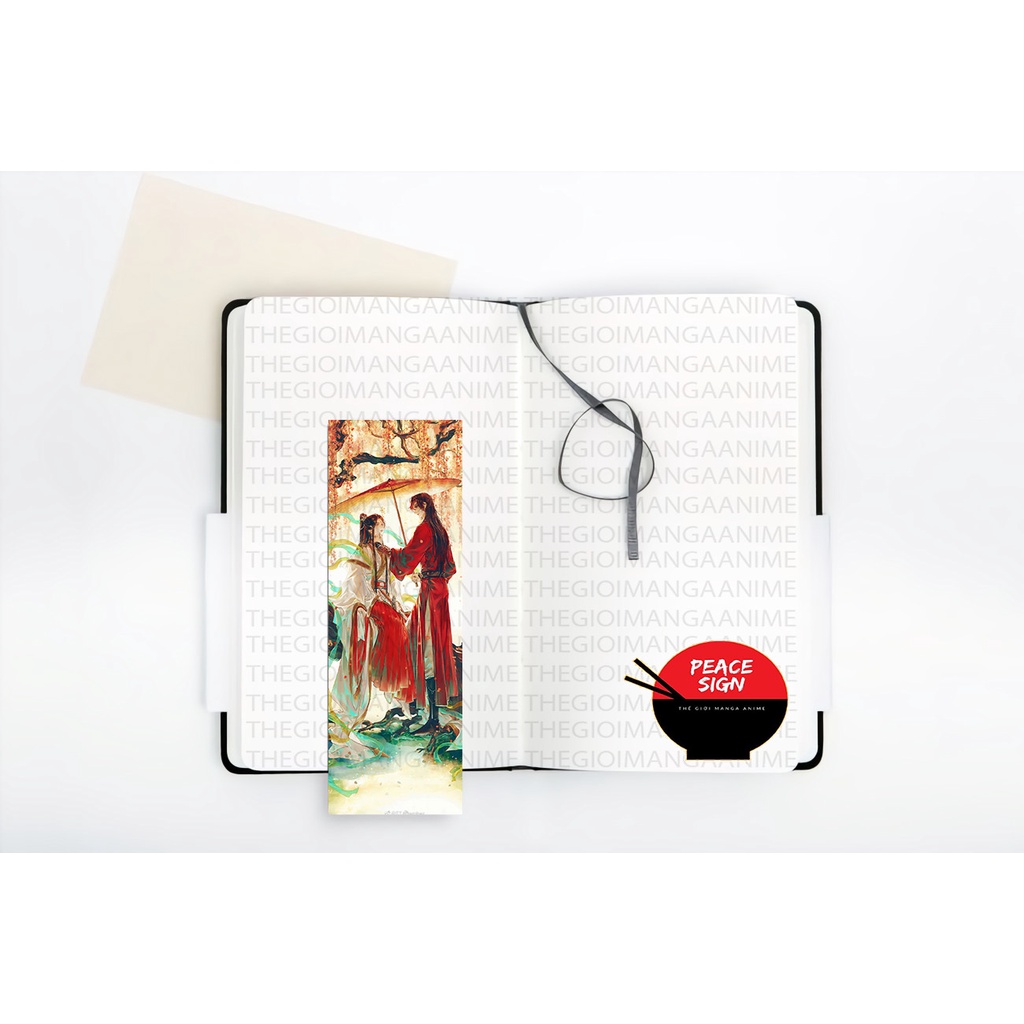 (8 tấm) Bookmark IN HÌNH Thiên quan tứ phúc anime chibi 2 mặt quà tặng xinh xắn