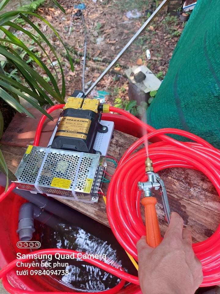 Trọn bộ máy đôi sinleader 12v rửa xe gia đình ( có video )