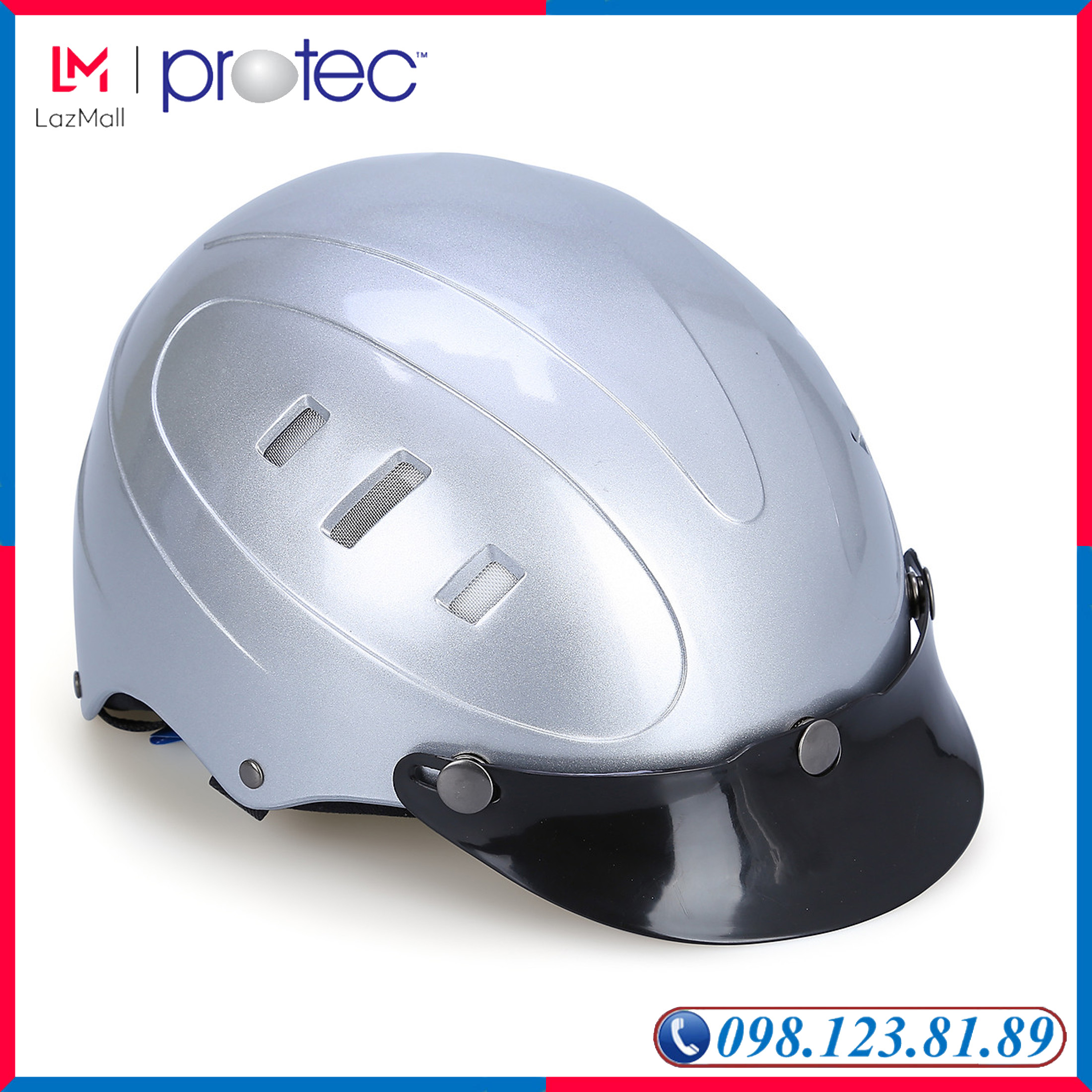 Mũ Bảo Hiểm Nửa Đầu Thời Trang Cao Cấp Protec Rosa An Toàn, Thoáng Mát - PROTEC HELMET