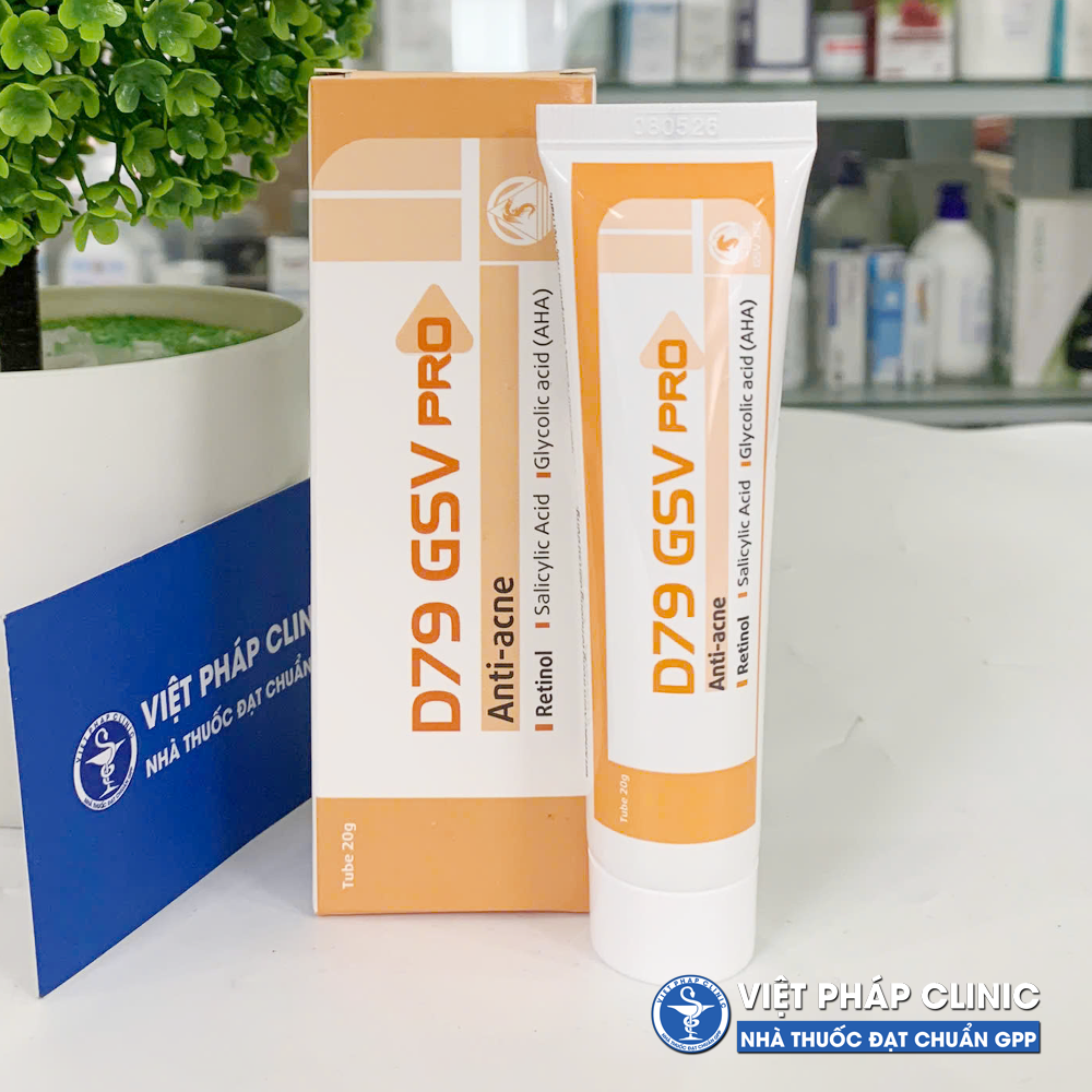 D79 GSV Cream/Pro/New Giảm Mụn Trứng Cá, Mụn Lưng, Dày Sừng Nang Lông 15g/20g