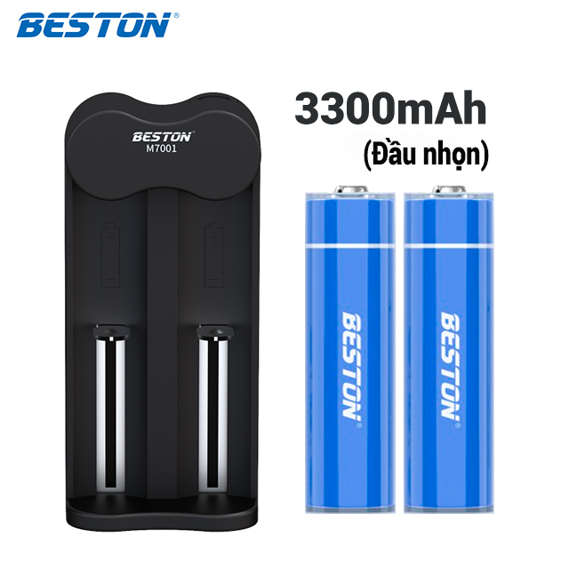 Pin Sạc 18650 Beston Dung Lượng Cao đến 3300mAh, Sạc Pin M7001 Cho 18650 20700 21700 26650 16340 16650 17650 18350 18490 18500 Beston Dung Lượng Thực cho pin xe điện, máy khoan, nguồn dự phòng, thiế bị y tế, quạt cầm tay, loa Bluetooth