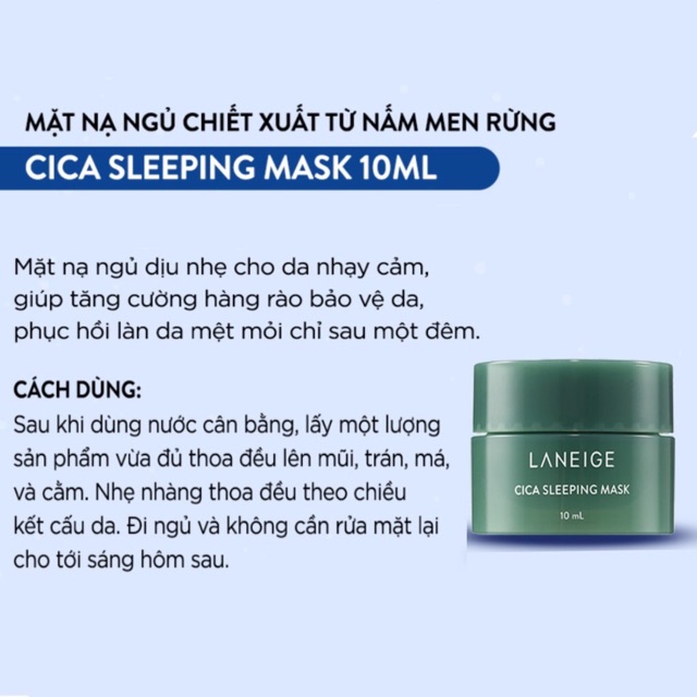 Mặt nạ ngủ Laneige Cica Sleeping Mask Mini