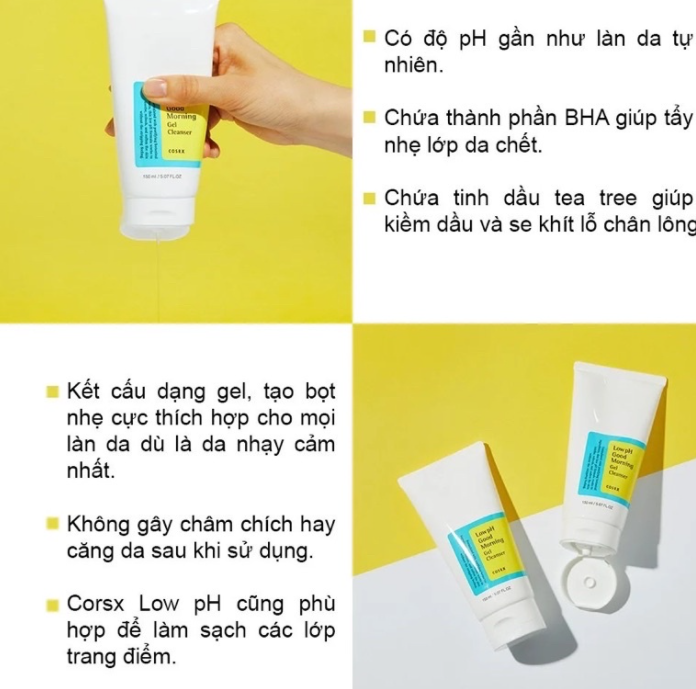 Sữa Rửa Mặt Cosrx Low PH Morning Gel Cleanser 150ml