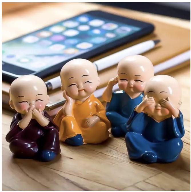 Bộ tượng phật 4 chú tiểu 4 không nhật bản tmark