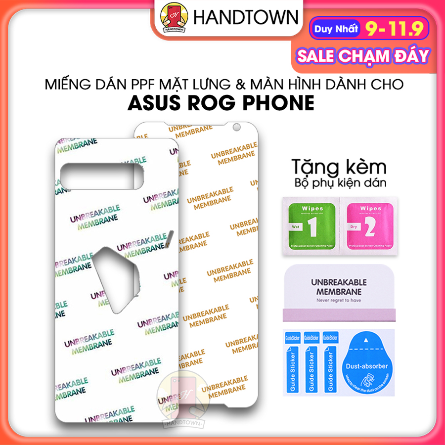 Miếng Dán Cường Lực PPF Bảo Vệ Màn Hình Và Mặt Lưng Asus Rog Phone 5 5 Pro Ultimate 3 ZS661KS II 2 XZ660KL ZS600KL 3 Strix Chống Xước Chống Nước Cao Cấp