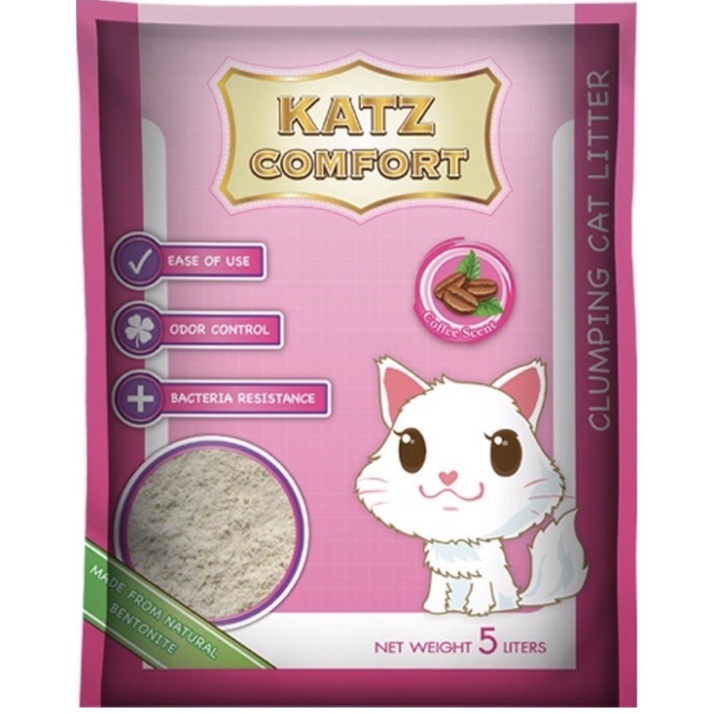 Cát ME-O Katz Comfort Vệ Sinh Cho Mèo Hương Táo Và Cafe Katz Comfort 5L