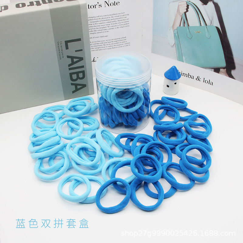 Hộp 50 cột tóc thun đơn giản ( loại mềm cho bé).