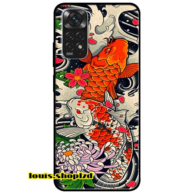 Ốp lưng dành cho xiaomi redmi note 11 4g mẫu chép đỏ