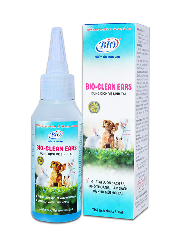 Bio clean ears - Dung dịch vệ sinh tai chó mèo 50ml