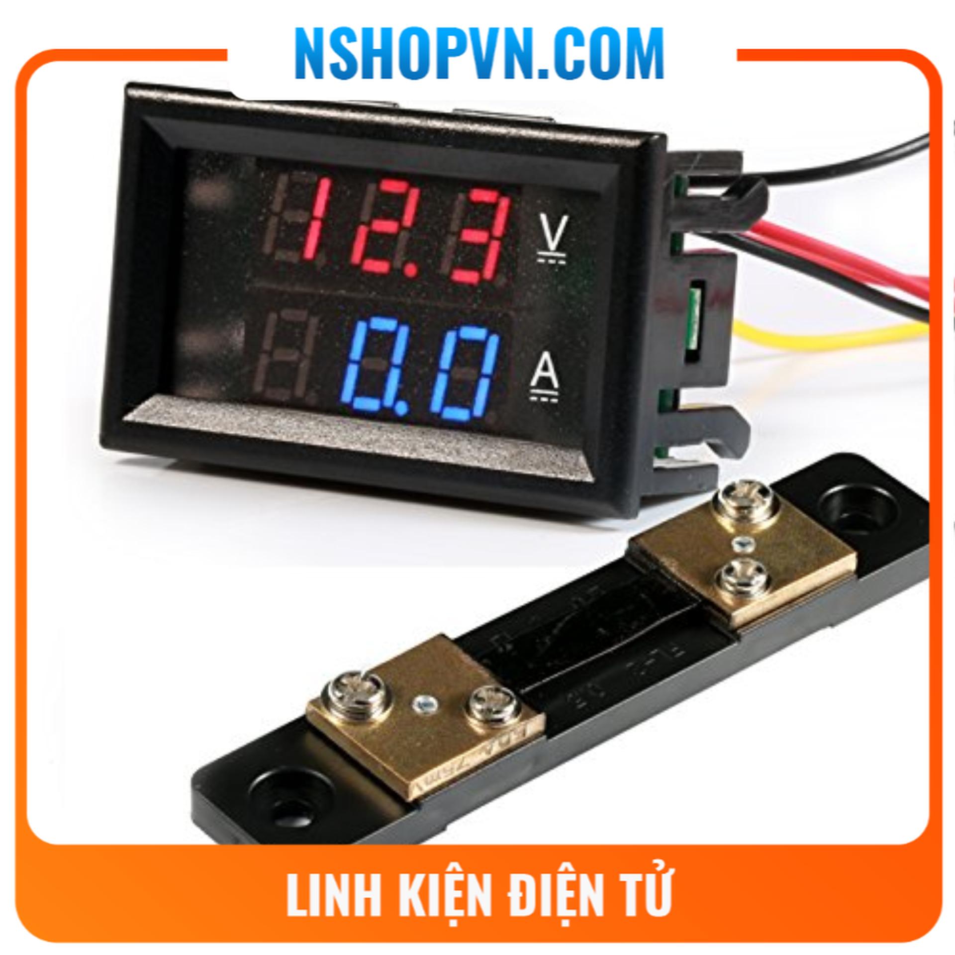 Đồng hồ đo dòng đo áp 50a kèm trở shunt