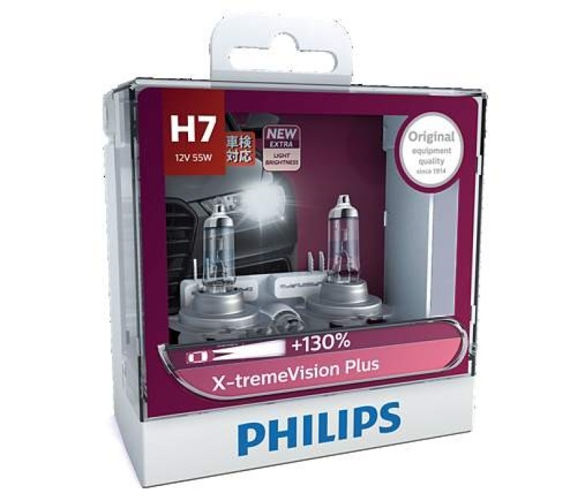 Bóng Đèn Pha Ôtô Philips X-TremeVision Halogen Tăng Sáng Chân H1