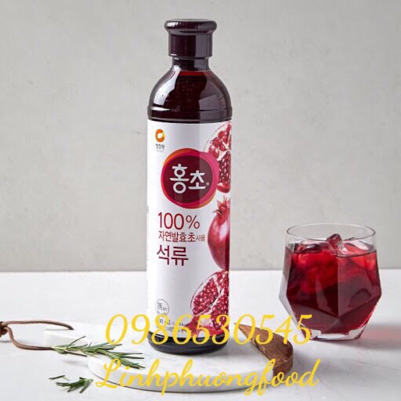 Nước uống giấm hồng hàn quốc vị lựu daesang 500ml