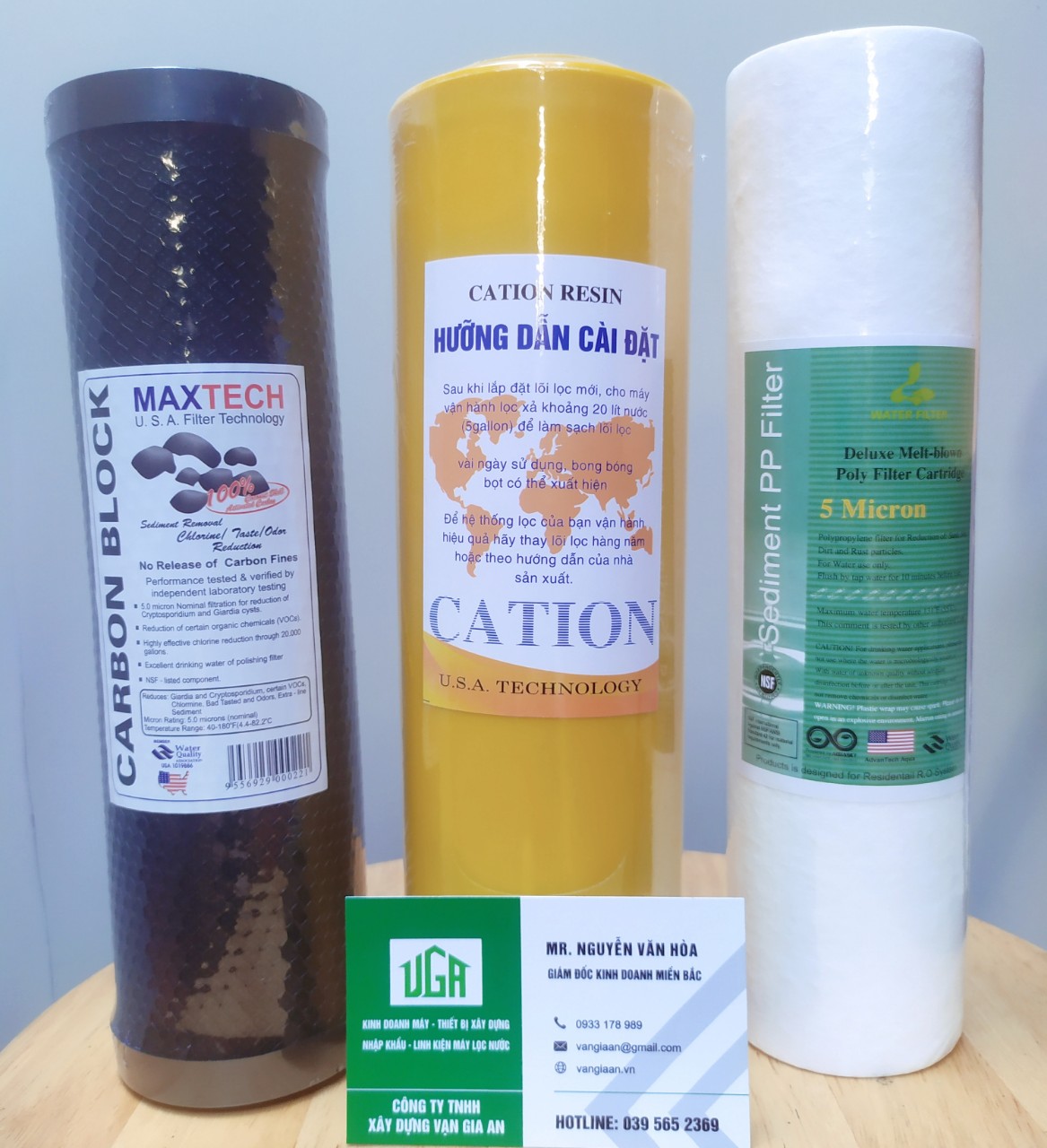 Lõi lọc nước 1 2 3 cation khử đá vôi đầu nguồn 10 inch - hoakarofi