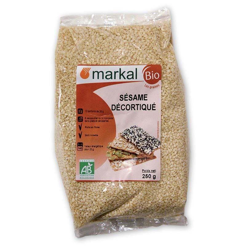 Hạt mè (vừng) vàng hữu cơ tách vỏ Markal 250g