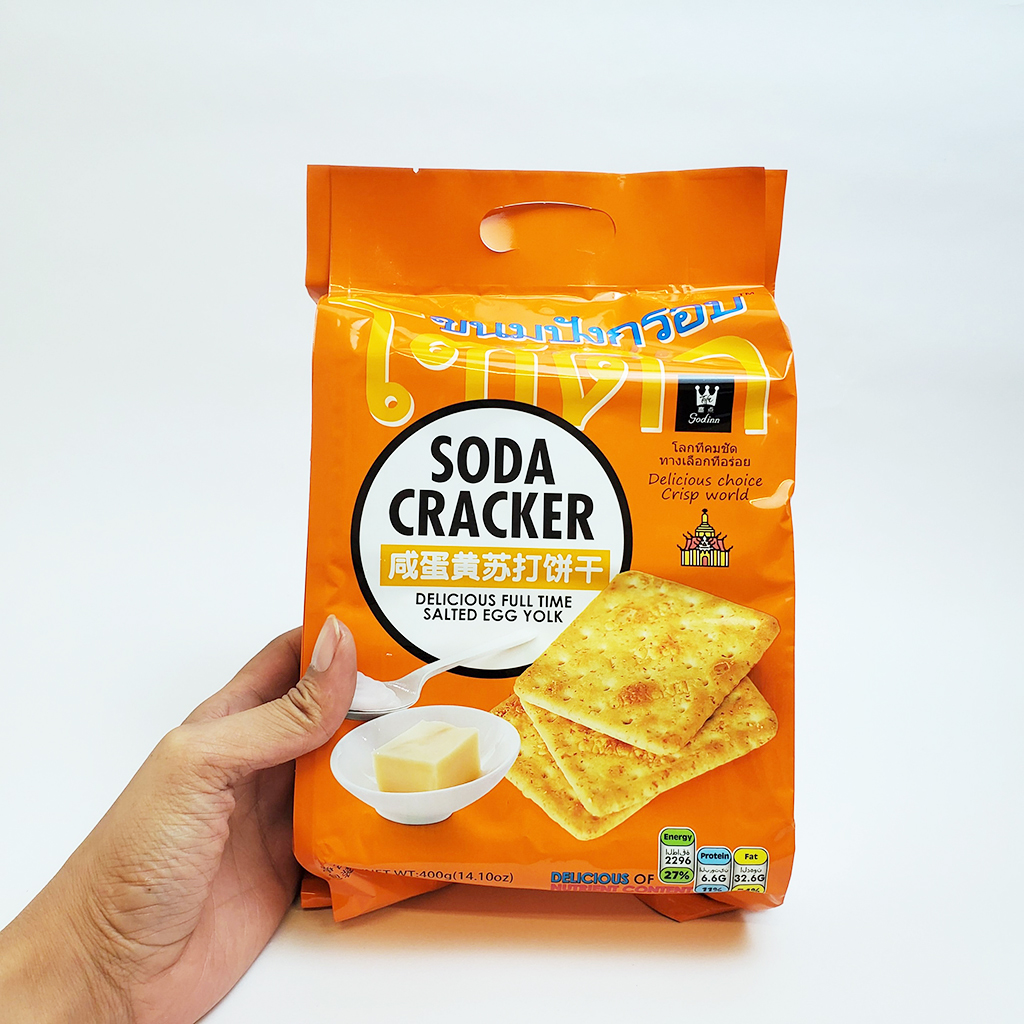 Bánh quy mặn Soda Cracker Thái Lan túi 400gr