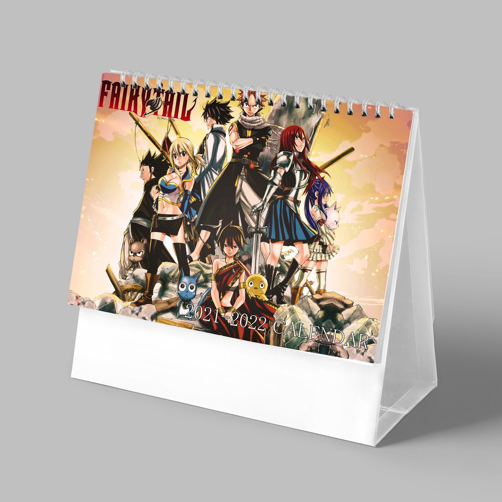 (2021 - 2024) Lịch để bàn CHỮ NHẬT ĐỨNG in hình FAIRY TAIL HỘI PHÁP SƯ anime chibi dễ thương xinh xắn