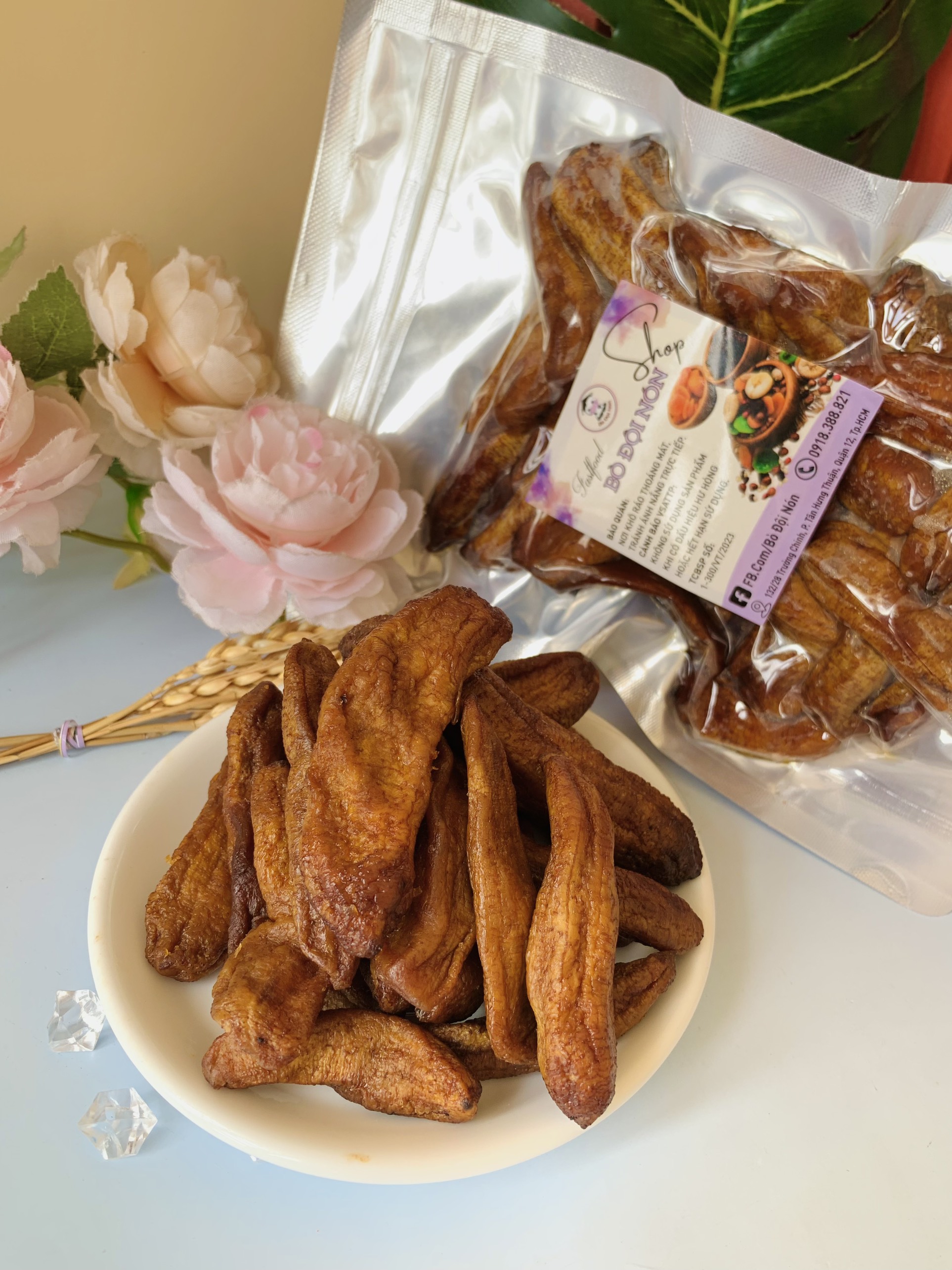 500g Mứt Chuối Dẻo Bò Đội Nón