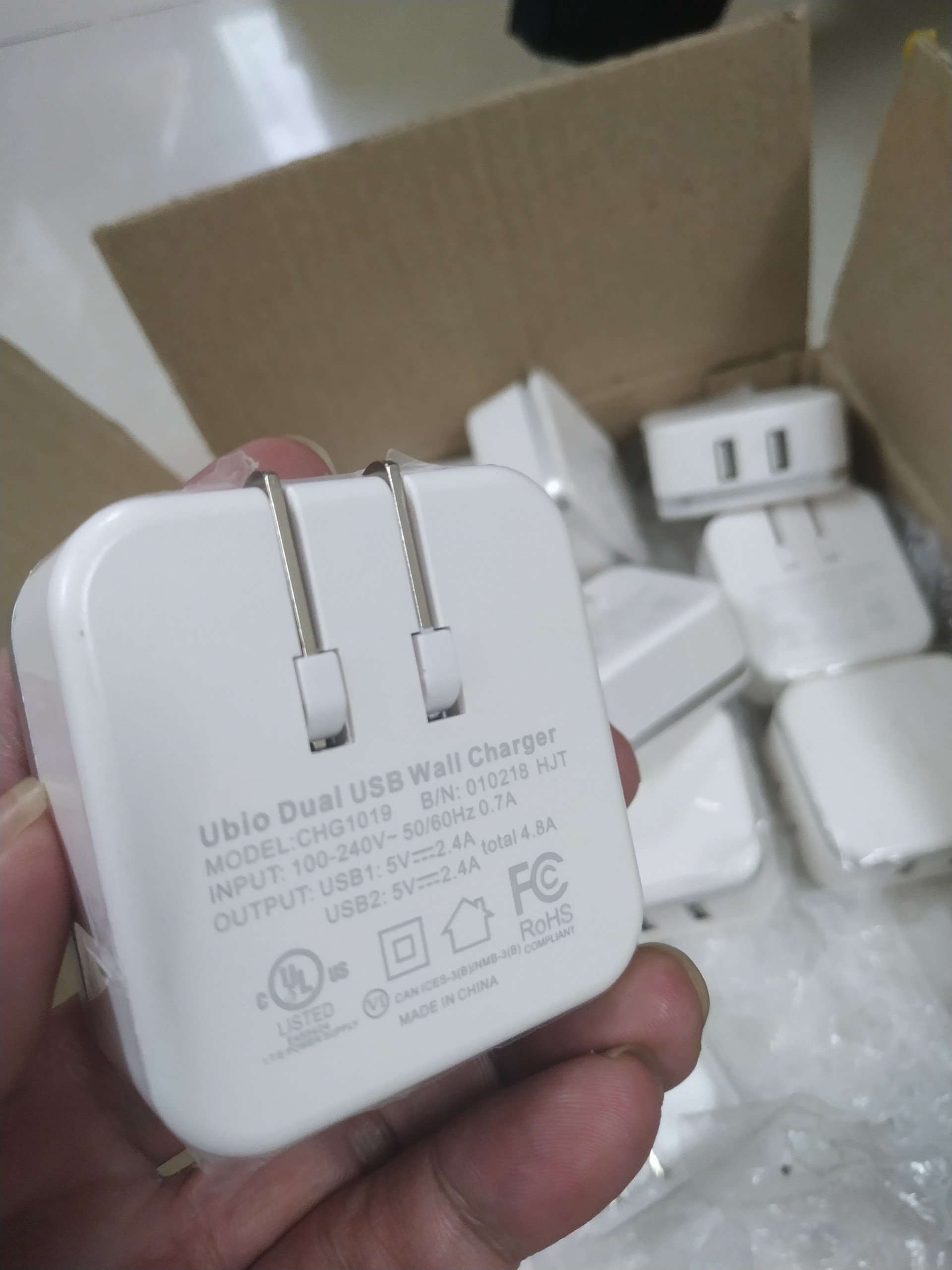 Cốc Sạc NHANH 2 Cổng Ublo Dual USB Wall Charger