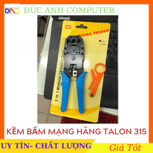 Kềm bấm cáp mạng tl315 bấm rj11 - rj12 - rj45 - loại tốt - chất liệu thép không gỉ - chính hãng talon