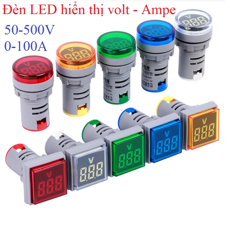 Đèn LED hiển thị vôn phi 22mm 220V