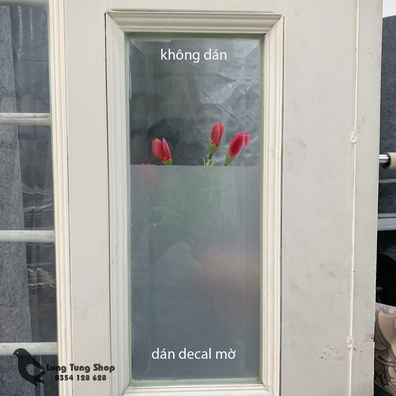 [HCM]Decal mờ dán kính - Decal làm mờ kính khổ 1,2m