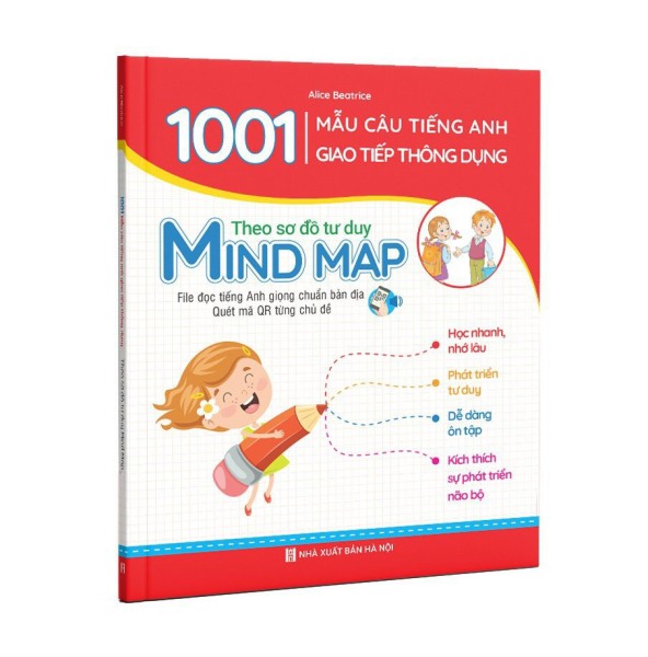 1001 Mẫu Câu Tiếng Anh Giao Tiếp Thông Dụng - Theo Sơ Đồ Tư Duy Min Map (Dành Cho Trẻ Em) - Có File Đọc Kèm Theo