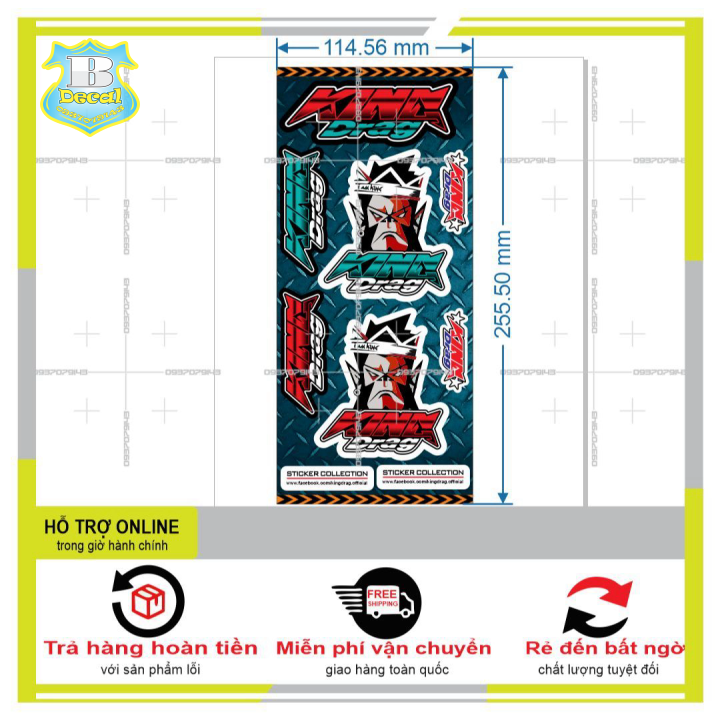 Logo sticker dán xe máy mini m 76