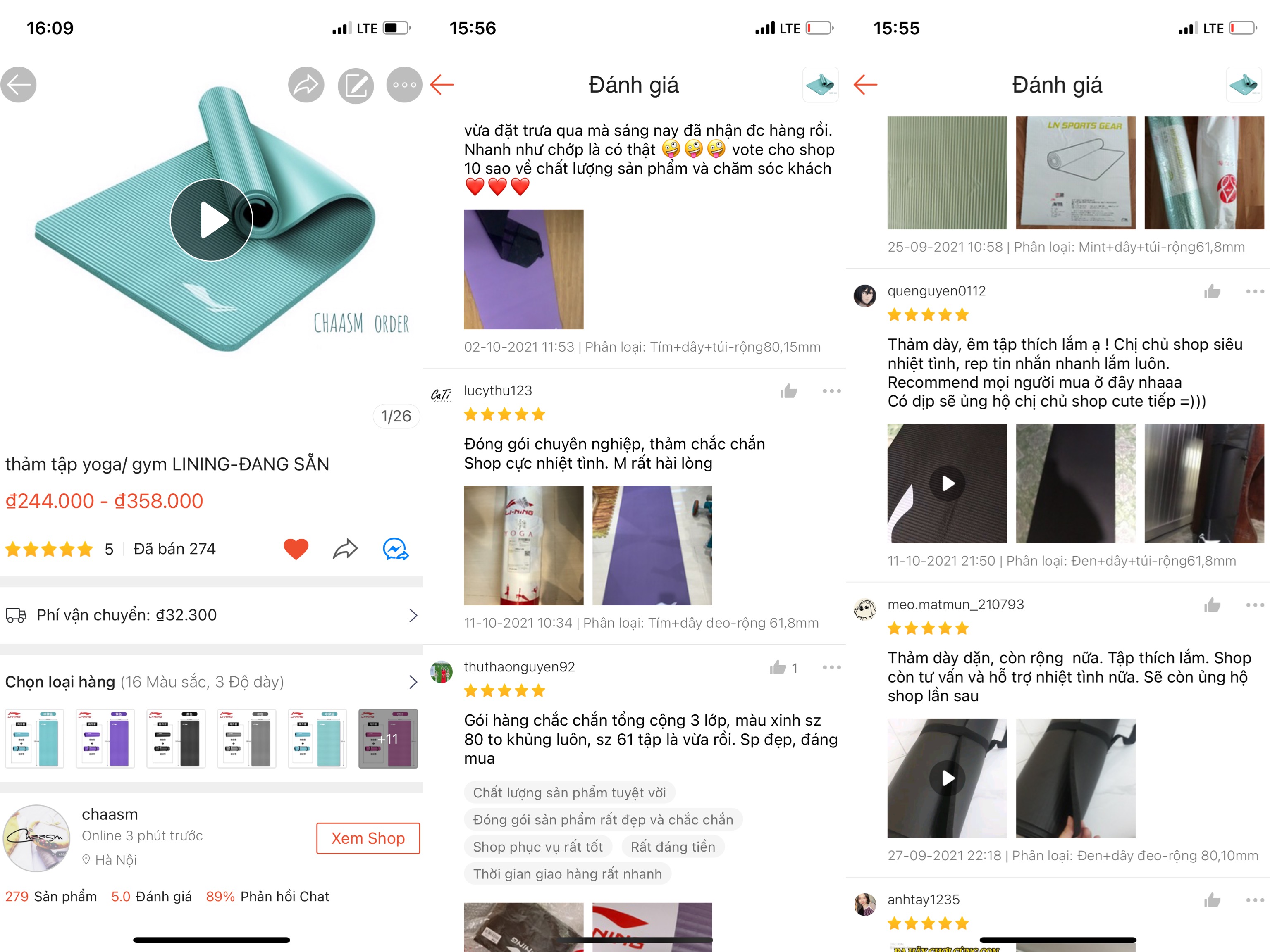 thảm tập gym LINING-ĐANG SẴN sp còn thiếu ở link khác