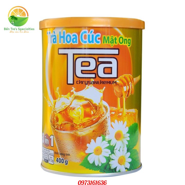 TRÀ HOA CÚC  MẬT ONG THANH BÌNH (LON 400G)- đồ ăn vặt