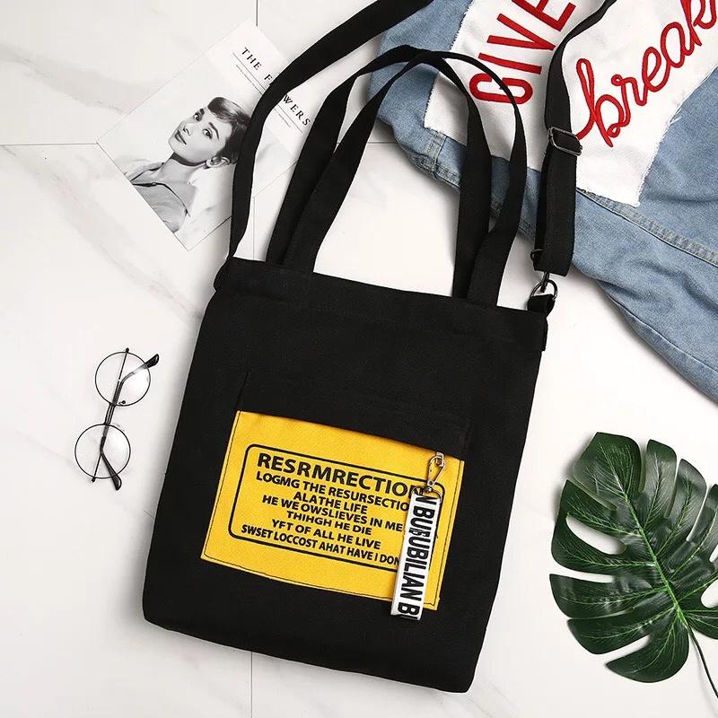 Túi tote canvas đeo vai, đeo chéo thời trang Hàn Quốc -TT16 - RESECTION- The Hills