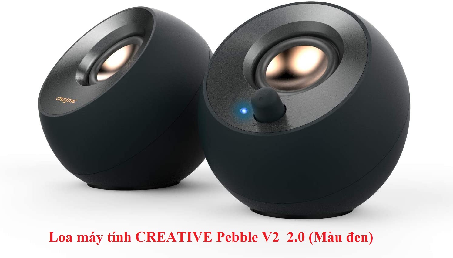 Loa máy tính CREATIVE Pebble V2  2.0 (Màu đen)