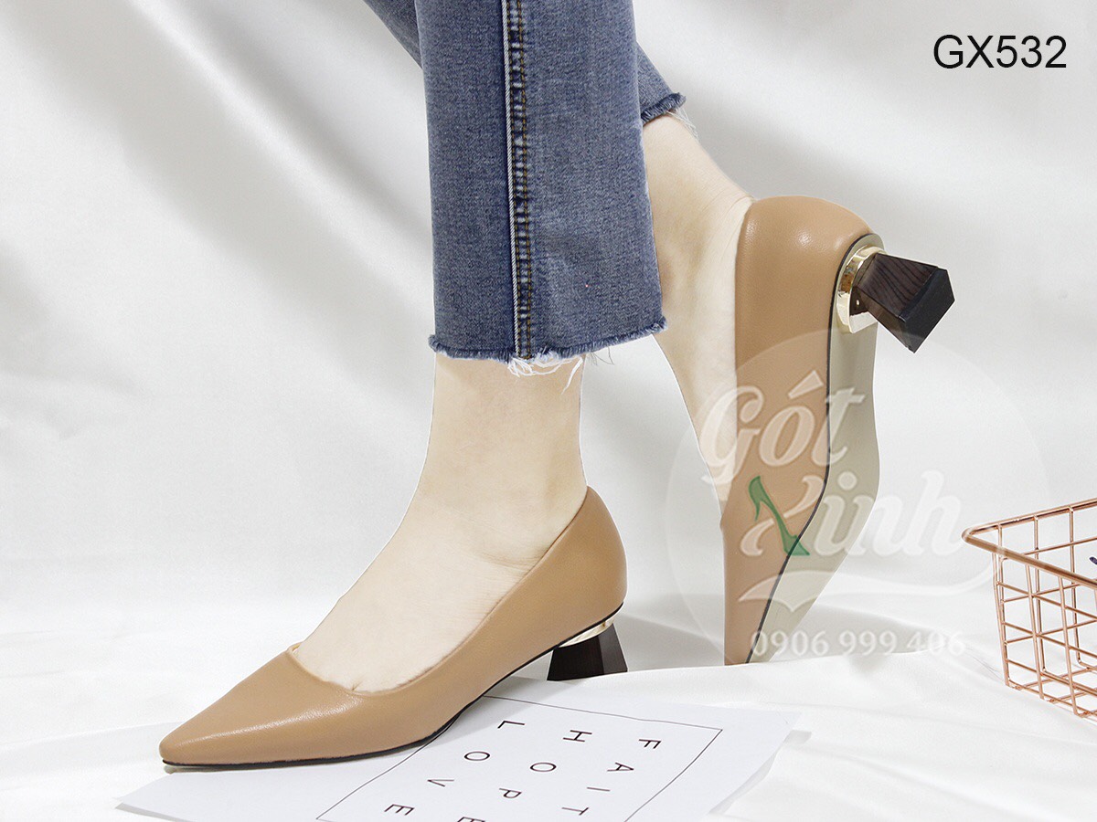 [HCM]Giày bít mũi gót vuông 3 phân - có size lớn 40 trở lên