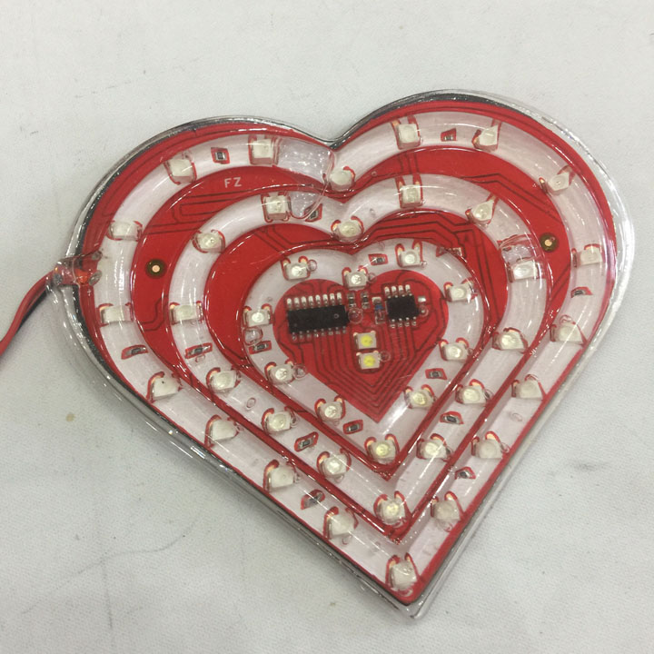 [ GIÁ TỐT] Đèn trái tim LED siêu sáng nhiều màu nhấp nháy độ xe máy