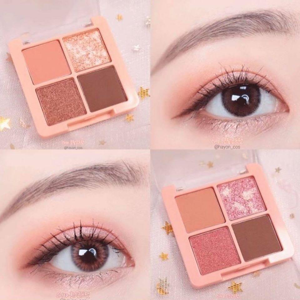 [HCM]Phấn mắt 4 ô Black Rouge Crytal Heart Lock Shadow (ib chọn màu)